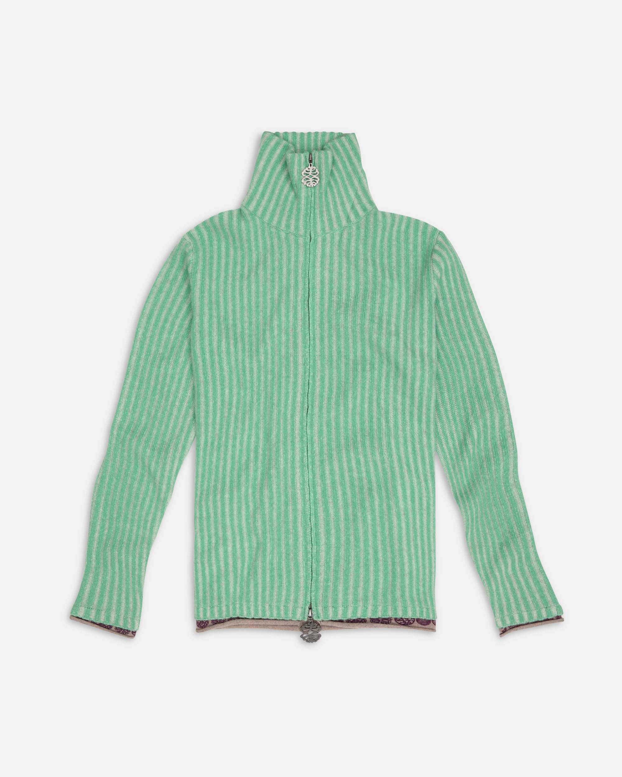 Sugar Snap Ribbed Zip – Adrian Cashmere