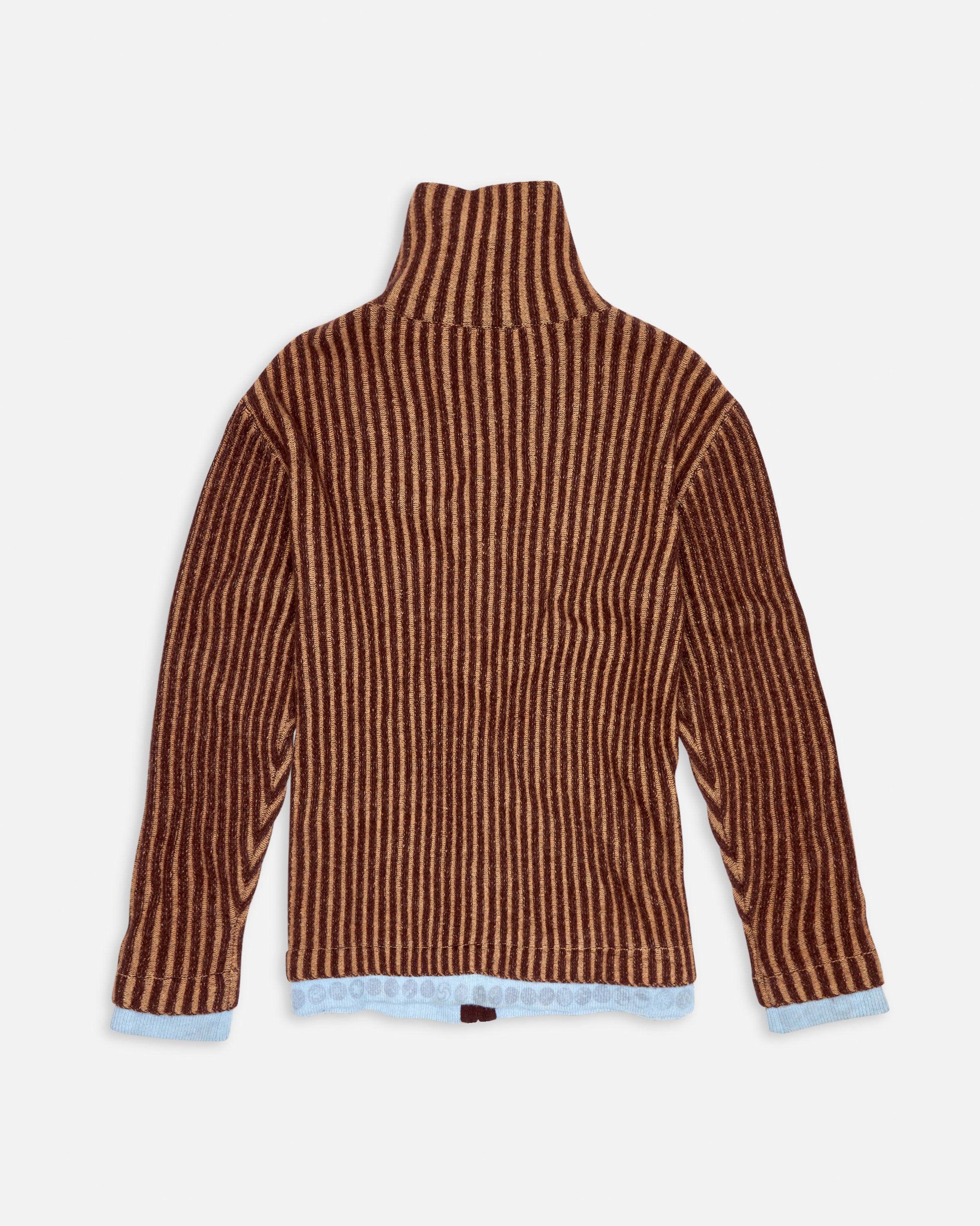 Chestnut Ribbed Zip