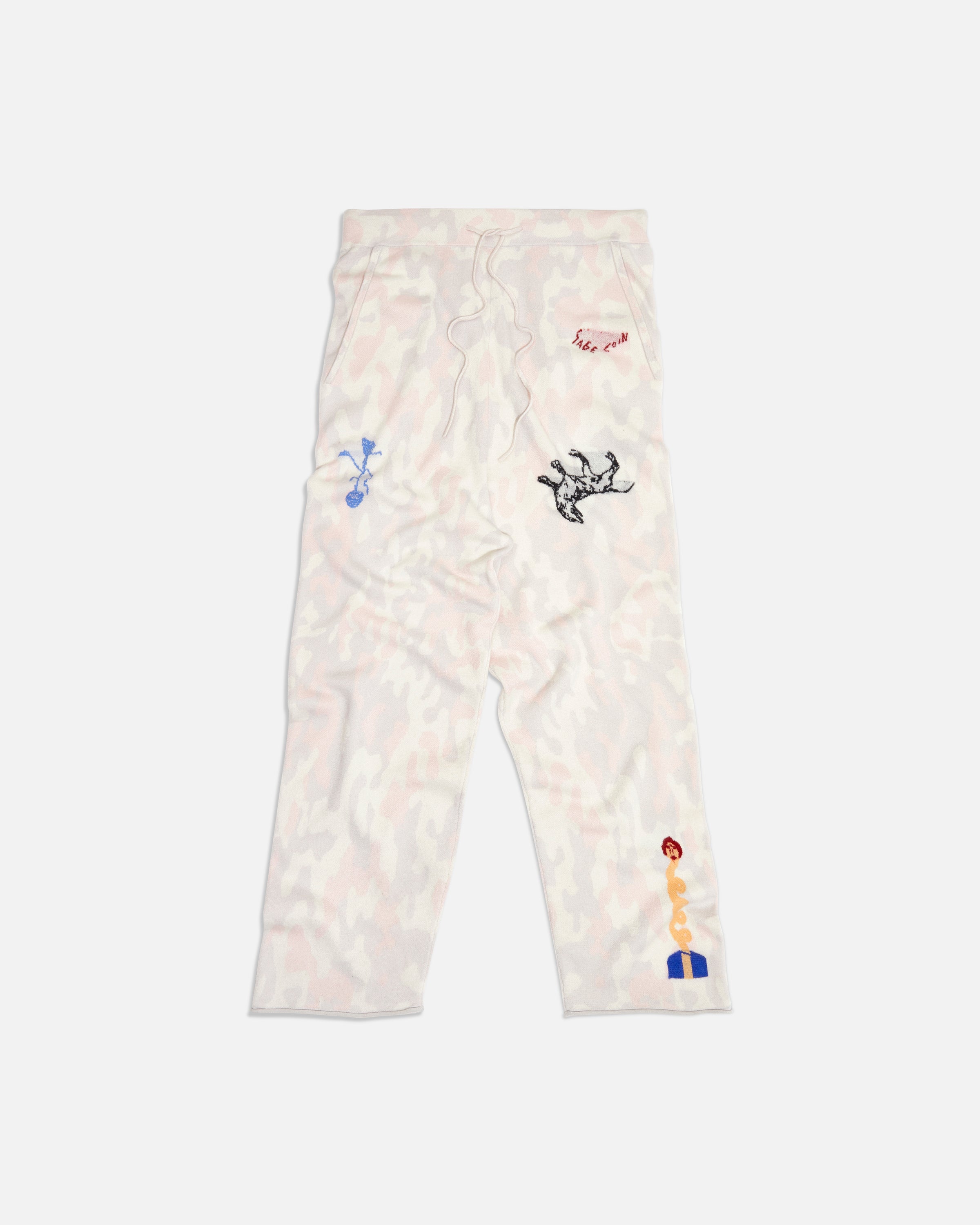 Sage Coin Camo Trackies β Adrian Cashmere