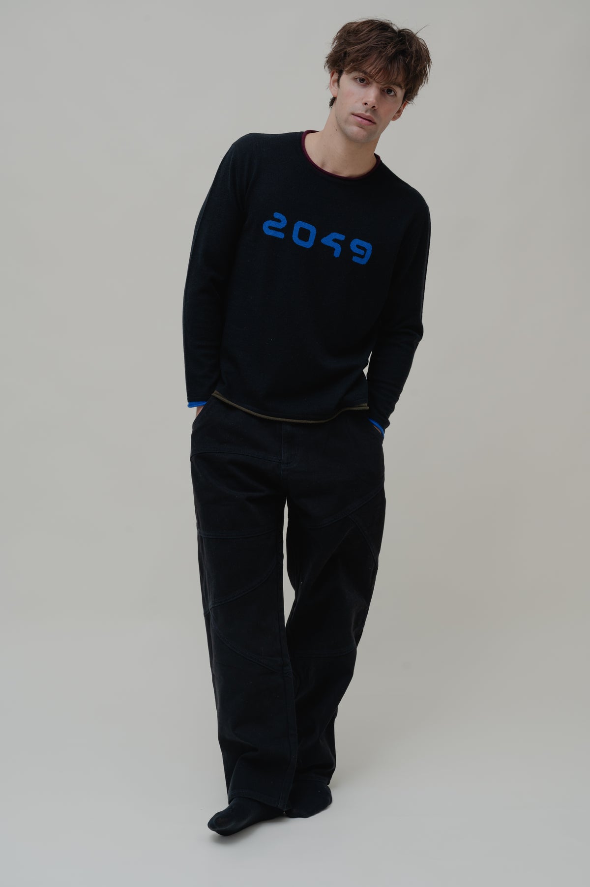 Low Rise Black Denim image 5