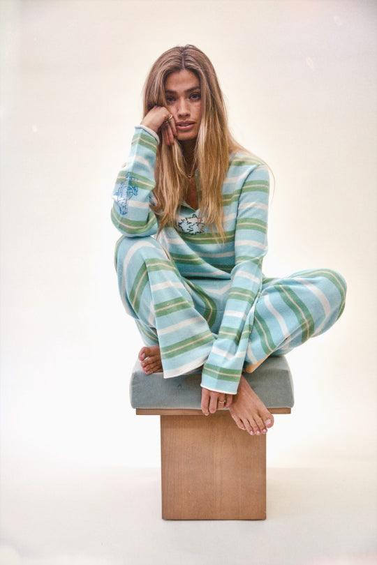 Sage Coin Striped Trackies image 3