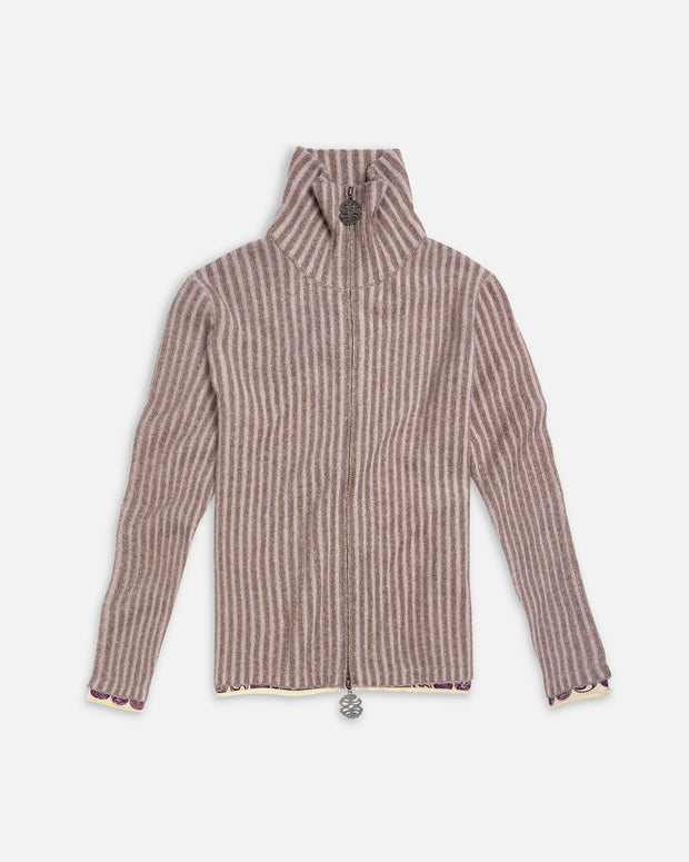 Check Knit Quarter Zip