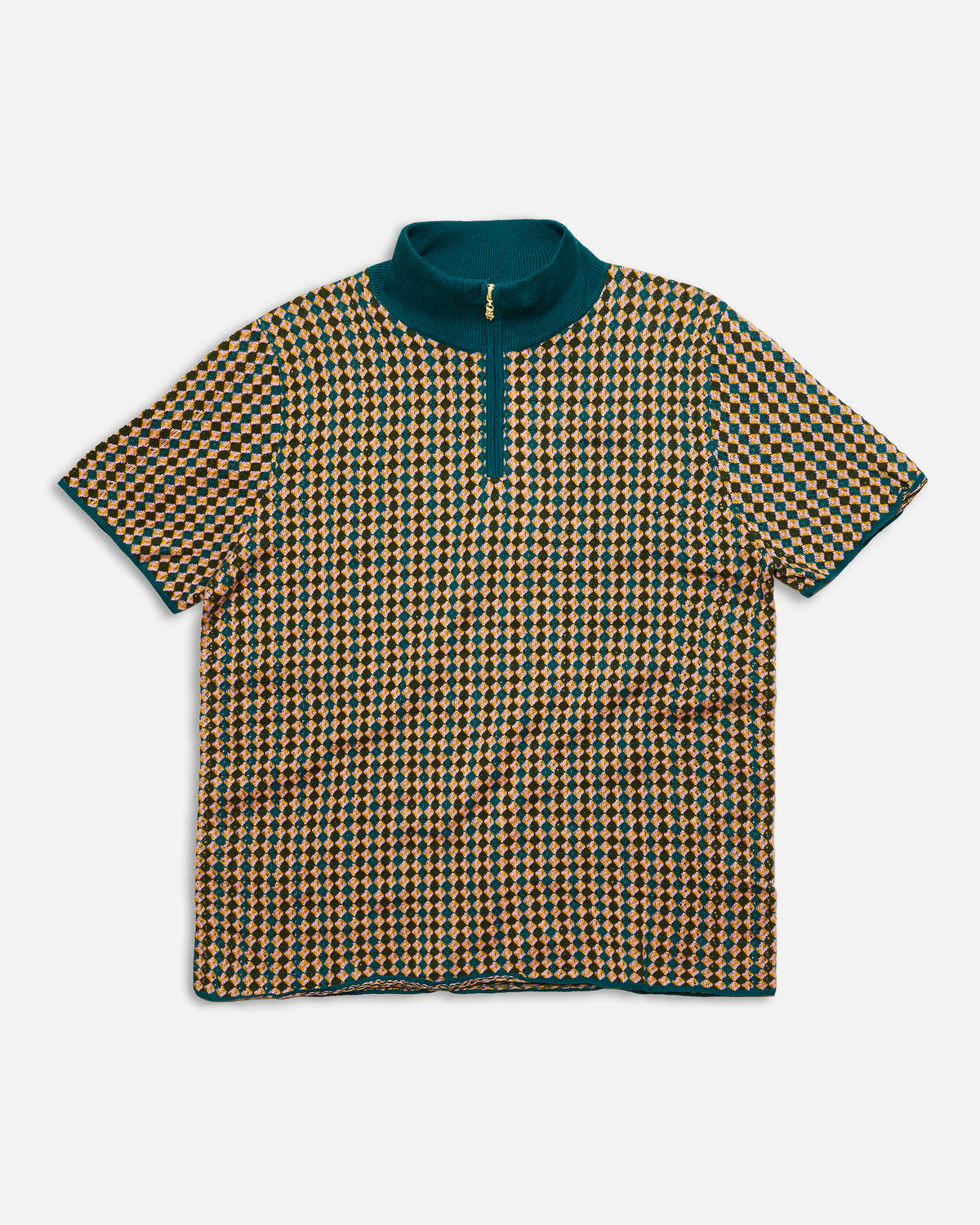 Check Knit Quarter Zip image 1